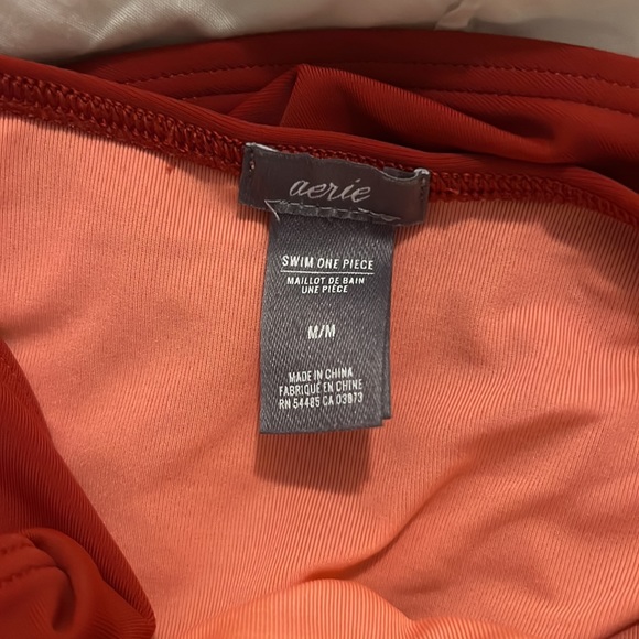 aerie Salmon One-Piece Bathing Suit with Side Cut-outs — Size M - Picture 6 of 6